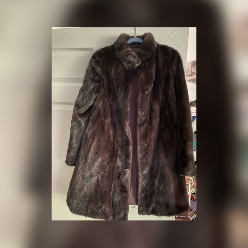 Brown mink coat